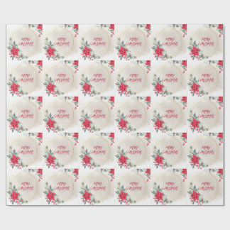 Papel De Regalo Fiesta de Navidad floral elegante de renos