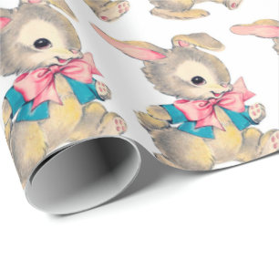 Papel De Regalo Fiesta de Navidad Retro Viejo de Pascua