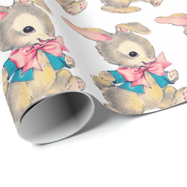 Papel De Regalo Fiesta de Navidad Retro Viejo de Pascua (Esquina del rollo)