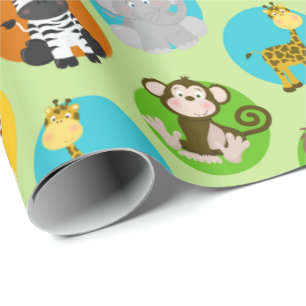 Papel De Regalo fiesta de niños de unisex jungle