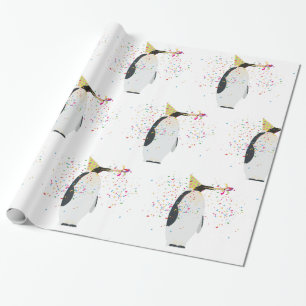 Papel De Regalo Fiesta de pingüinos - Animales con Fiesta