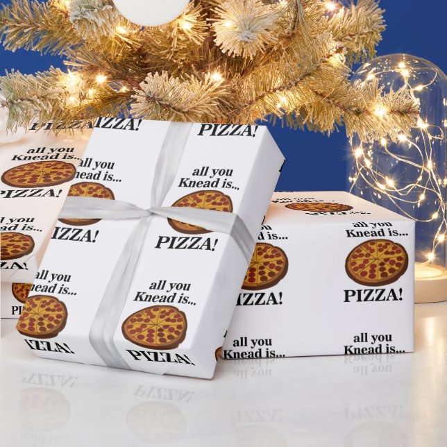 Papel De Regalo Fiesta de Pizza de Pepperoni (Vacaciones)