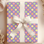Papel De Regalo Fiesta de puntos de polka color pastel<br><div class="desc">Envuelve tus regalos con un ráfaga de alegría pastel con este juguetón papel de envoltura de puntos de polka. Una mezcla caprichosa de rosa suave,  azul y amarillo crea un diseño encantador y alegre,  perfecto para cumpleaños,  duchas de bebé o cualquier celebración.</div>