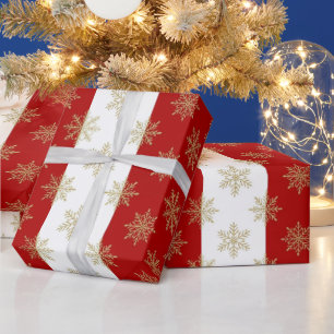 Papel De Regalo Fiesta de rayas rojas y blancas