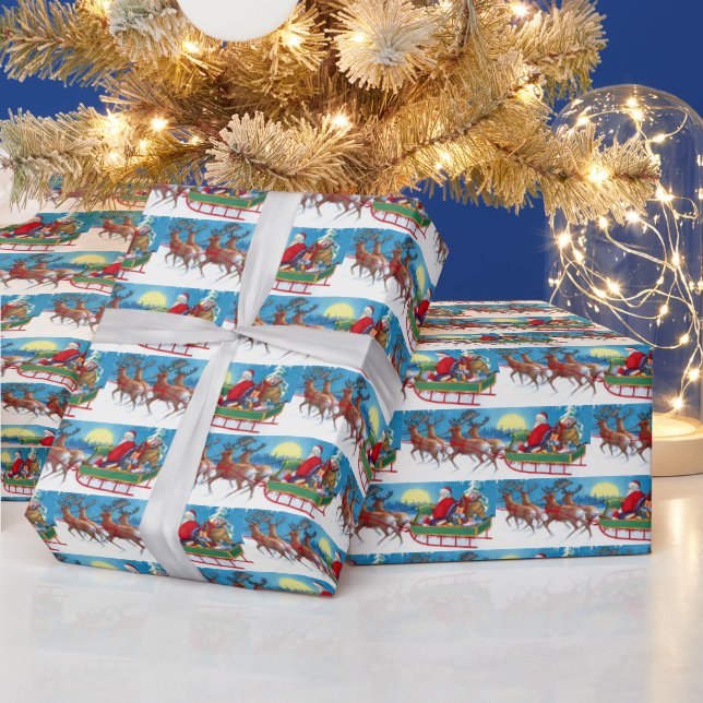 Papel De Regalo Fiesta de renos de Navidad (Vacaciones)