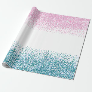 Papel De Regalo Fiesta de Revelación de Género con Confeti Brillan