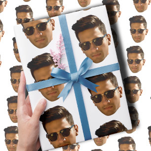 Papel De Regalo Fiesta de soltera con recorte de cara personalizad