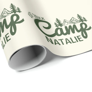 Papel De Regalo Fiesta de Soltera Personalizada en el Campamento C