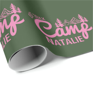 Papel De Regalo Fiesta de Soltera Personalizada en el Campamento C