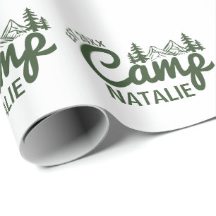 Papel De Regalo Fiesta de Soltera Personalizada en el Campamento C