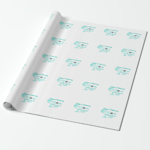 Papel De Regalo fiesta de soltera Turquoise Margs & Matrimony