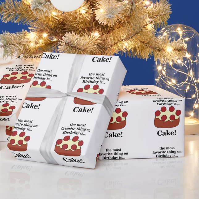 Papel De Regalo Fiesta de Tarta de Cumpleaños (Vacaciones)