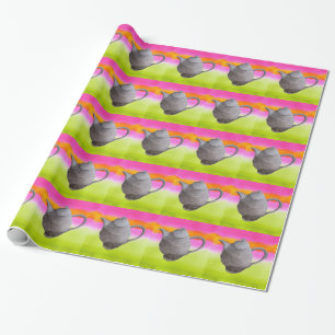 Papel De Regalo Fiesta de té del arco iris de Teapot