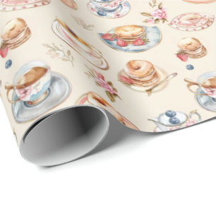 Papel De Regalo Fiesta de té divertido con baldosas