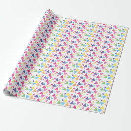 Papel De Regalo Fiesta de Triángulos de Arcoíris ilusima