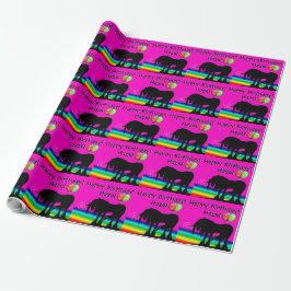 Papel De Regalo Fiesta de unicornio arcoiris