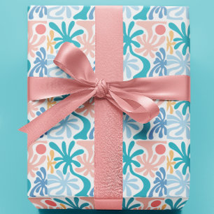 Papel De Regalo Fiesta de verano con patrón de palmeras tropicales
