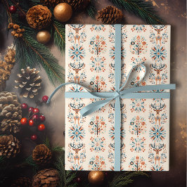 Papel De Regalo Fiesta del Ciervo Escandinavo