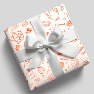 Papel De Regalo Fiesta del Té con Estilo de Garabato Caprichoso