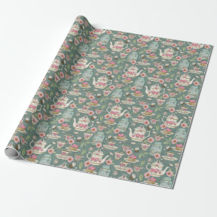 Papel De Regalo Fiesta del té de cosecha