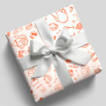 Papel De Regalo Fiesta del Té de Estilo Caprichoso Doodle<br><div class="desc">Papel de regalo de fiesta del té de estilo caprichoso doodle,  con pasteles,  tazas de té y tetera</div>