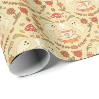 Papel De Regalo Fiesta del té espeluznante - Brillante