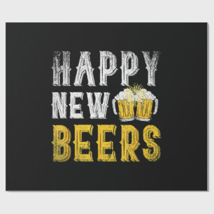 Papel De Regalo Fiesta Feliz de Cerveza de Año Nuevo