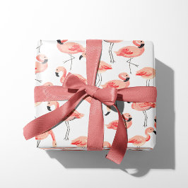 Papel De Regalo Fiesta Flamingo