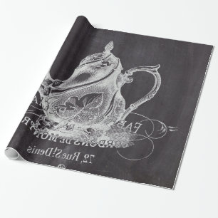 Papel De Regalo fiesta francés parís tetera tetera