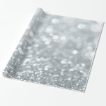 Papel De Regalo Fiesta Glamour Bokeh Plateado Blanco Dulces 16<br><div class="desc">Papel de Regalo</div>