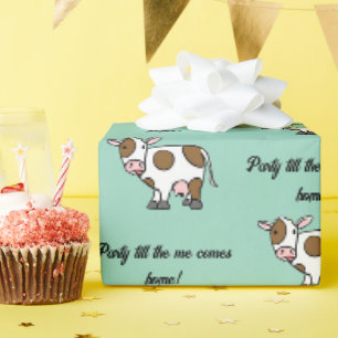 Papel De Regalo Fiesta Hasta que Llegue a Casa – Vaca de Dibujos A