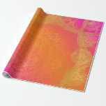 Papel De Regalo Fiesta indio rosado fucsia de la mandala del<br><div class="desc">Papel de embalaje</div>