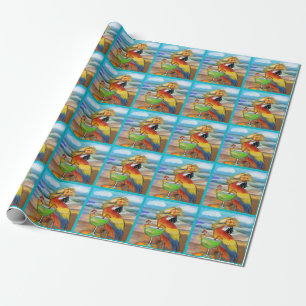 Papel De Regalo Fiesta Parrots