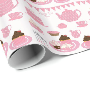 Papel De Regalo Fiesta Tea Rosa