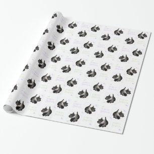 Papel De Regalo Fiesta Terrier de Escocia