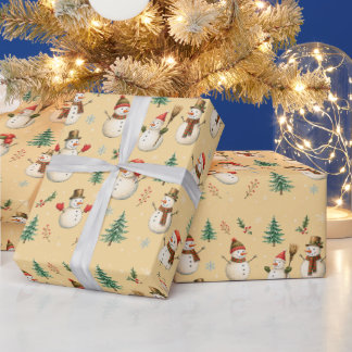 Papel De Regalo Fiestas Navideñas de Invierno