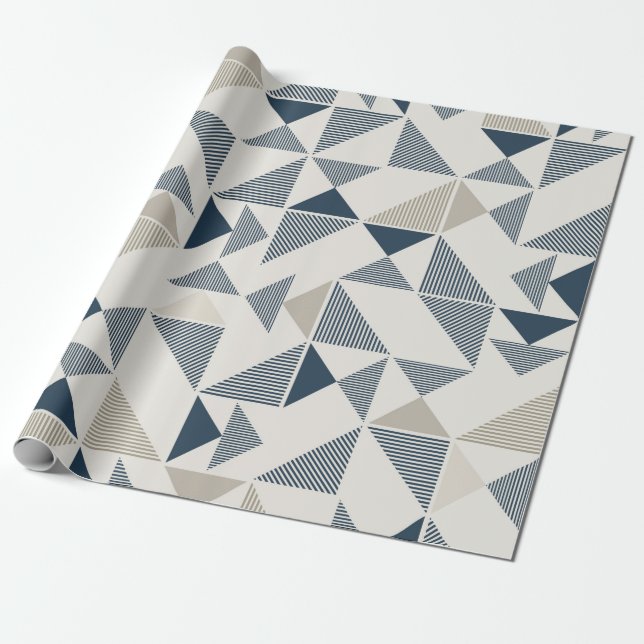 papel de regalo figuras geométricas triangulares (Desenrollado)
