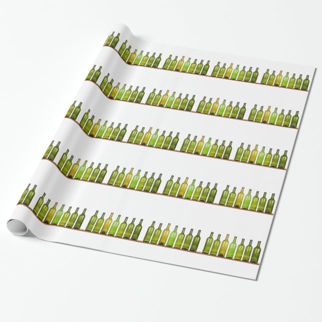 Papel De Regalo Fila de botellas (Desenrollado)