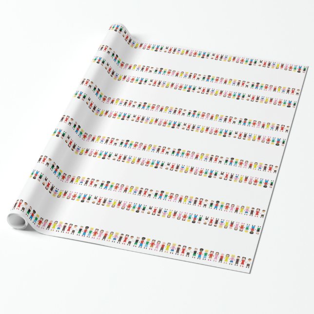 Papel De Regalo Fila infantil (Desenrollado)