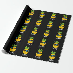 Papel De Regalo Fineapple Funny Pineapple Pun Dark BG