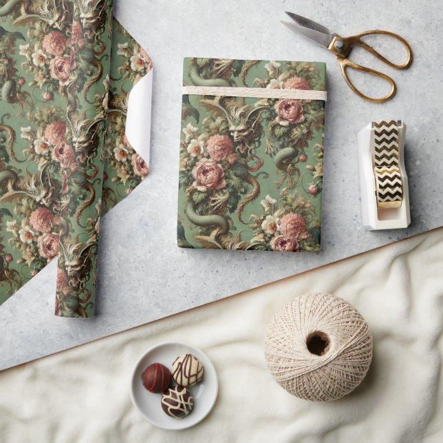 Papel De Regalo Finería de Drac - Mítico Dragón Gótico Bandana (Artesanía)