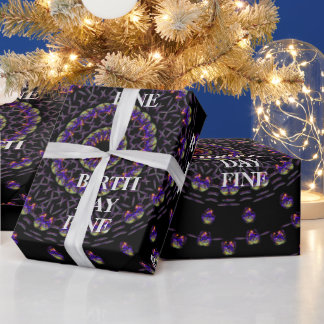 Papel De Regalo FINO DÍA DE NACIMIENTO_kaleidoscop_Gift_PURPLE_BLA