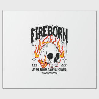 Papel De Regalo Fireborn Skull Urban Streetwear