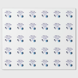 Papel De Regalo First trip around the sun planet astronaut birthda