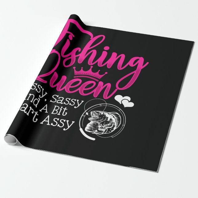 Papel De Regalo FIshing Queen CLassy Sassy un poco Smart Assy Fish (Desenrollado)