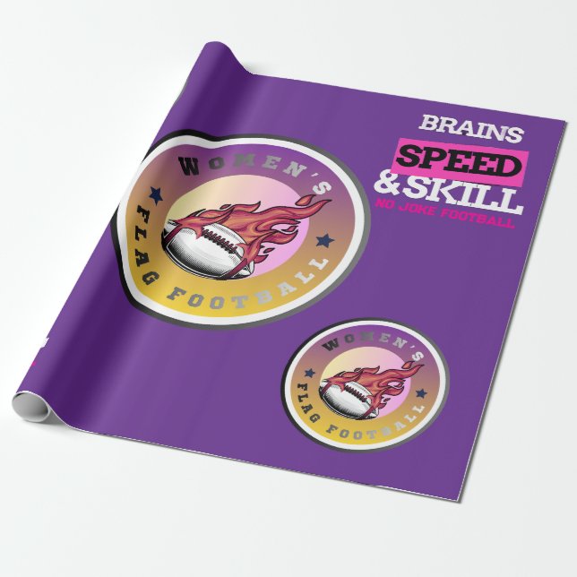 Papel De Regalo Flag Football Hype (Desenrollado)