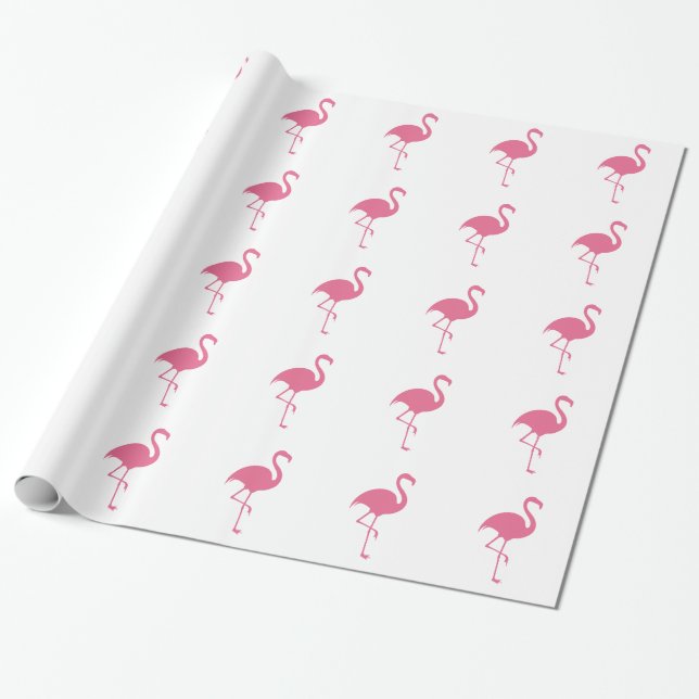 Papel De Regalo Flamenco tropical de moda (Desenrollado)