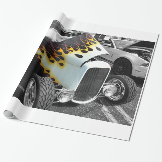 Papel De Regalo Flamin' Hot Rod (Desenrollado)
