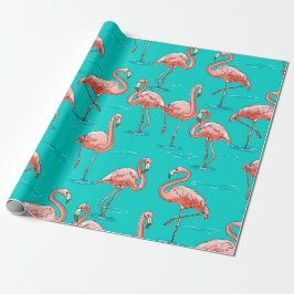 Papel De Regalo Flamingo