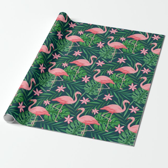 Papel De Regalo Flamingo (Desenrollado)